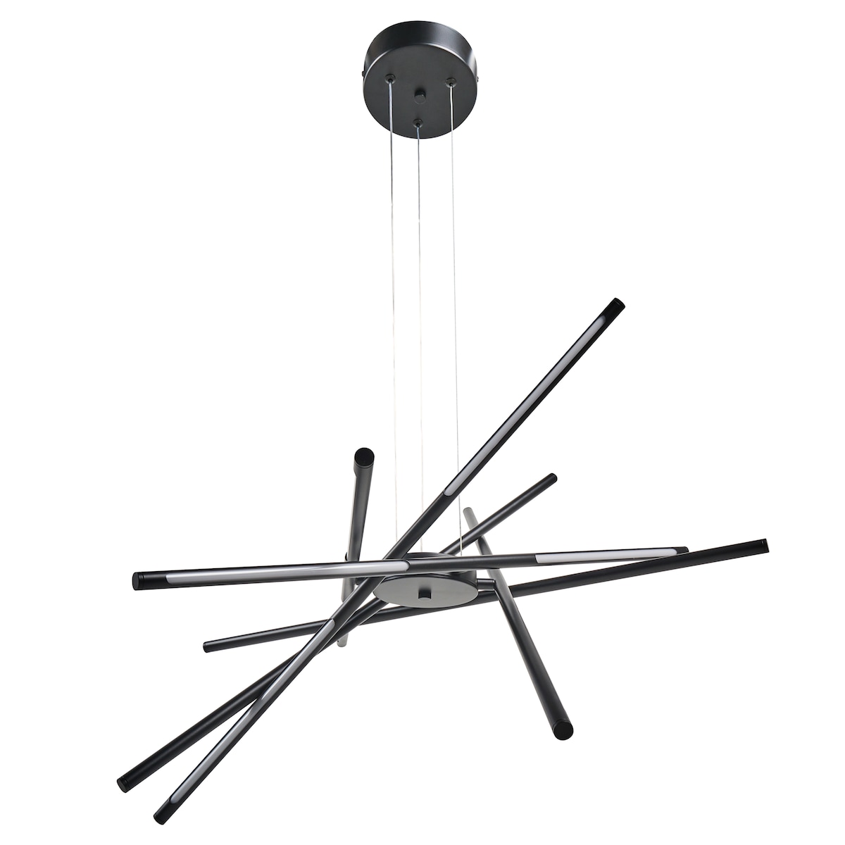 Lampa wisząca LED PALUN Ze ściemniaczem Metal Czarny