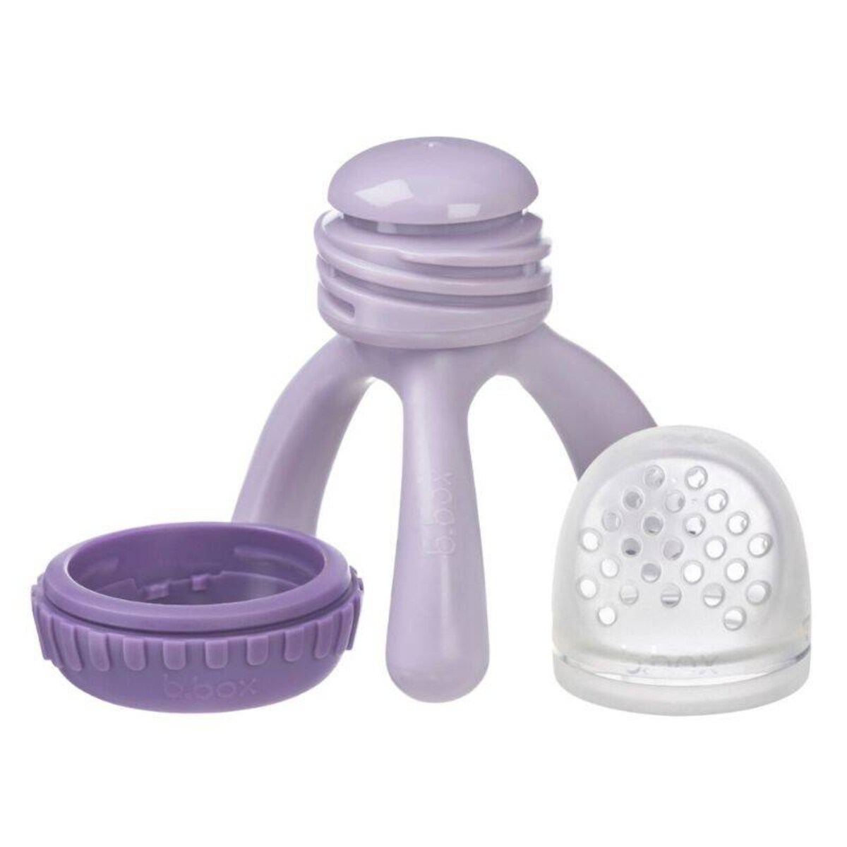 Gryzak dla niemowlaka 5m+ do podawania owoców i pokarmu piwonia b.box