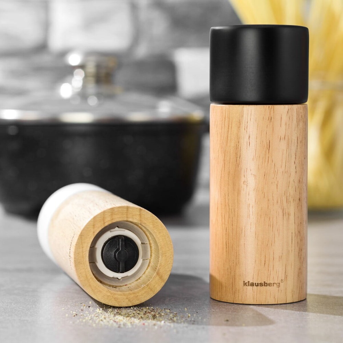 Zestaw 2 młynków do soli i pieprzu 2-ele KLAUSBERG