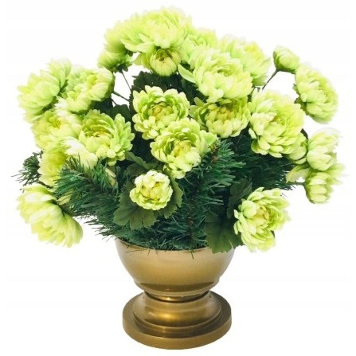 GOTOWY SZTUCZNY CHRYZANTEMA w doniczce zalewanej ciężka na cmentarz święta