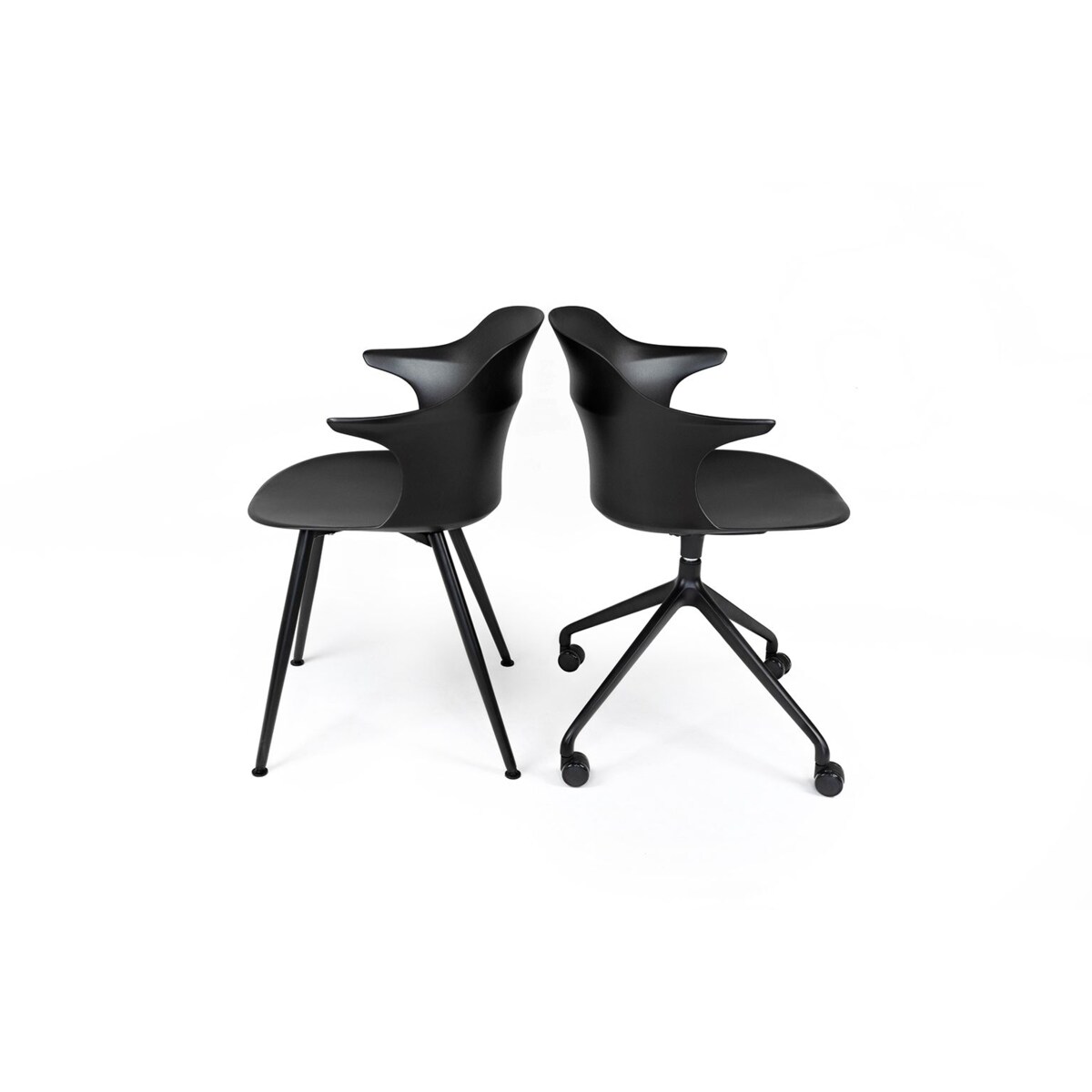 Krzesło BRAZO HIGH 334-CPP3 minimalistyczne czarne