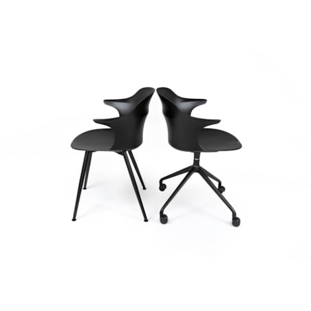 Krzesło BRAZO HIGH 334-CPP3 minimalistyczne czarne