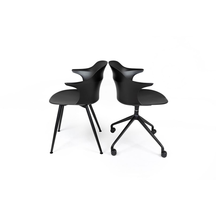 Krzesło BRAZO HIGH 334-CPP3 minimalistyczne czarne