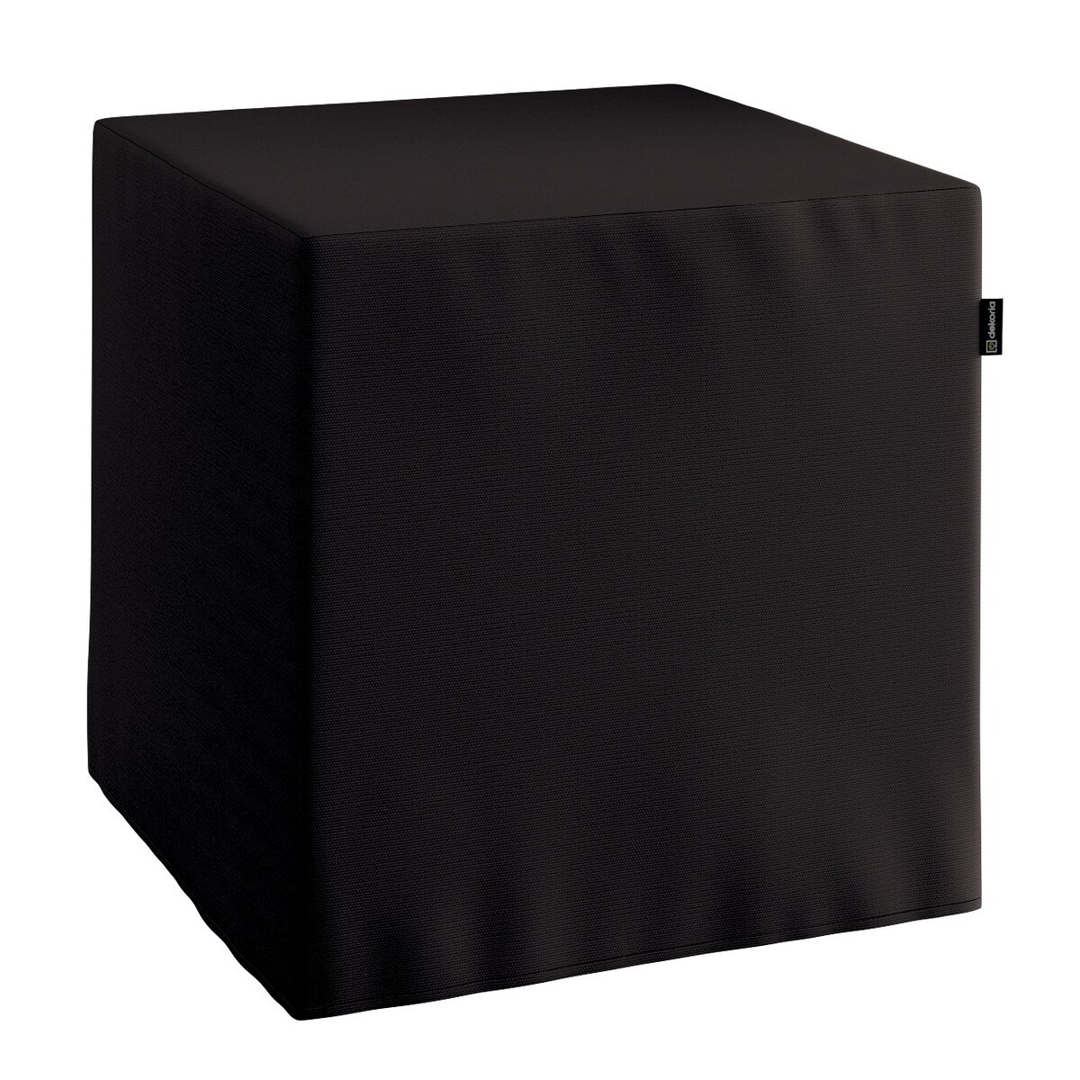Pufa kostka, Black (czarny), 40 x 40 x 40 cm, Cotton Panama