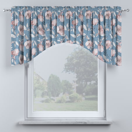 Lambrekin łuk 250x75 niebiesko-różowy