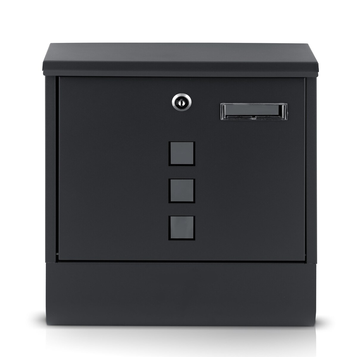 Skrzynka na listy z gazetnikiem Humberg pocztowa na bramę ogrodzenie czarna stalowa