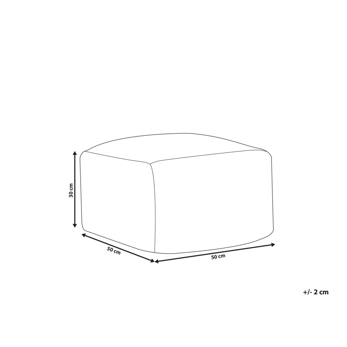 Puf BODLA Zielony 50 cm 50 cm