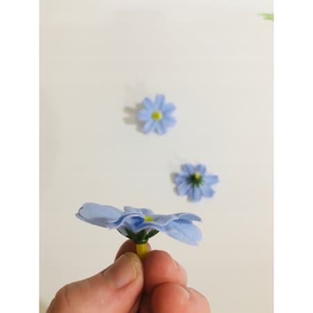 STOKROTKA NIEBIESKA 3x kwiaty mydlane do bukietów dekoracji boxy flower 4cm