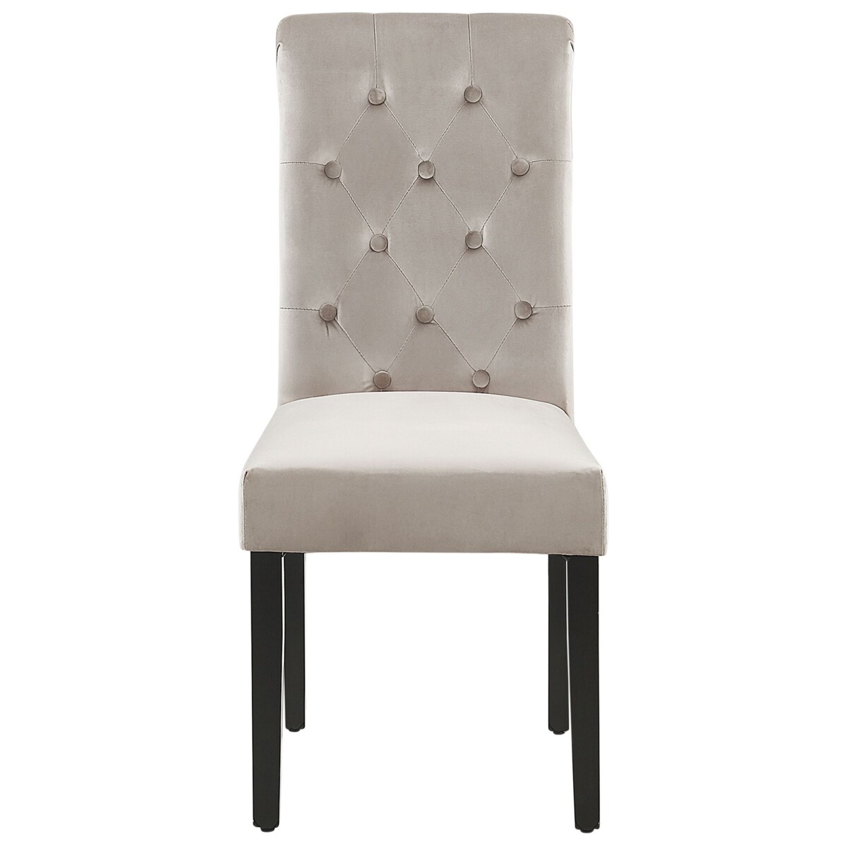 Zestaw 2 krzeseł do jadalni VELVA Welur Szary