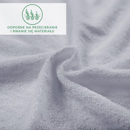 Prześcieradło z bawełny frotte z gumką 90x200 kolor popiel