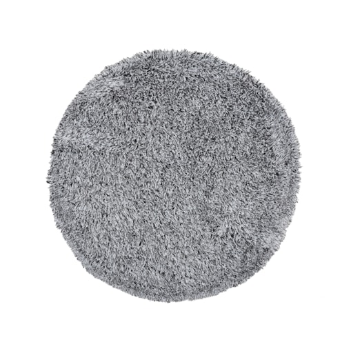 Dywan shaggy okrągły ⌀ 140 czarno-biały CIDE