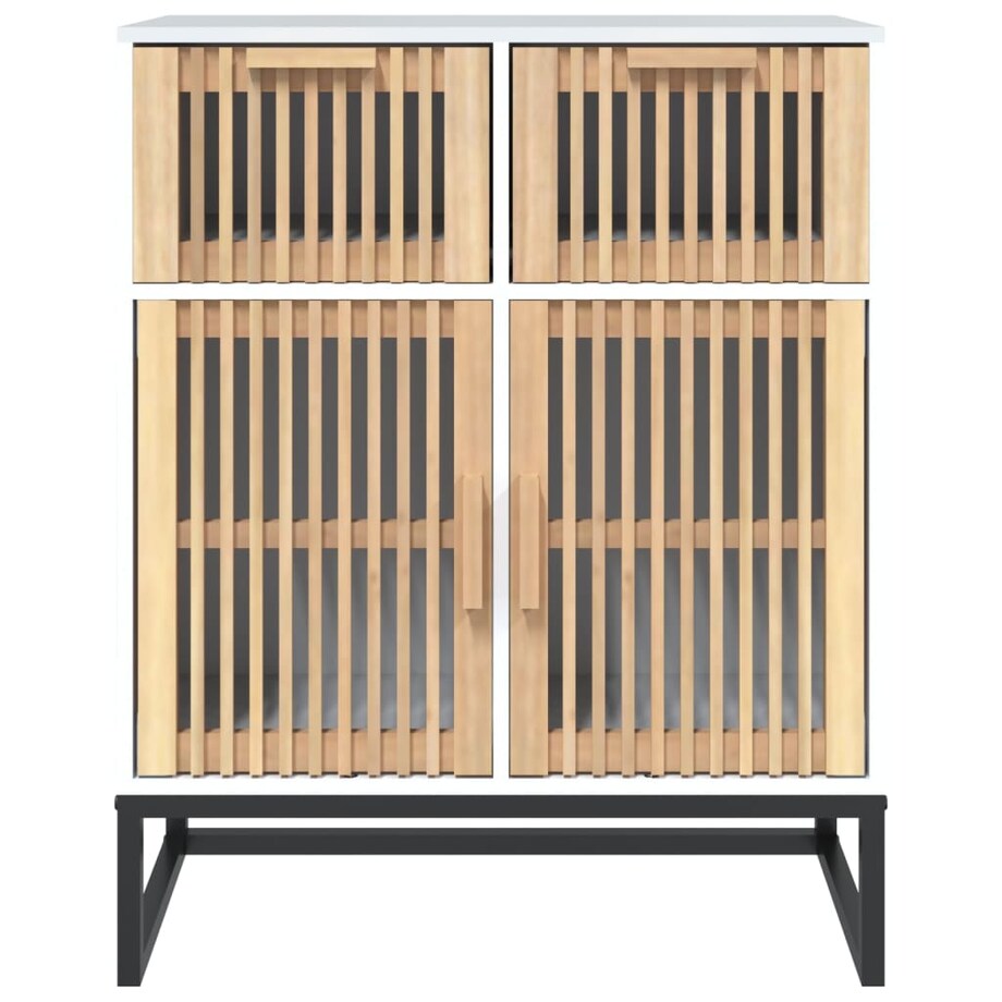 vidaXL Szafka, biała, 60x30x75 cm, materiał drewnopochodny