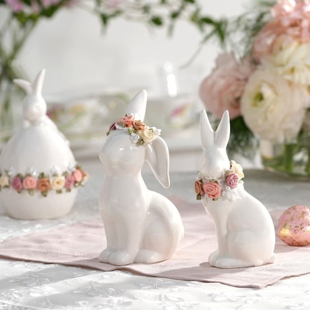 VILLA ITALIA Zajączek porcelanowy 15 cm PRIMAVERA