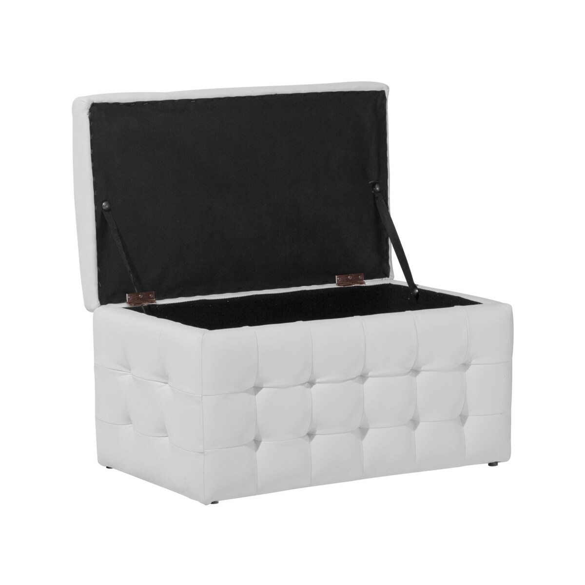 Puf ze schowkiem ekoskóra biały MICHIGAN