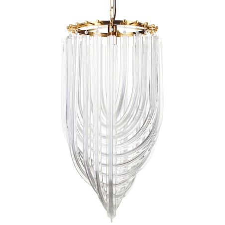 Wisząca lampa glamour Wave DP0339-600 gold Step kryształowa złota
