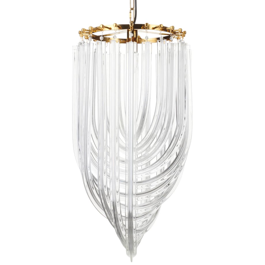 Wisząca lampa glamour Wave DP0339-600 gold Step kryształowa złota