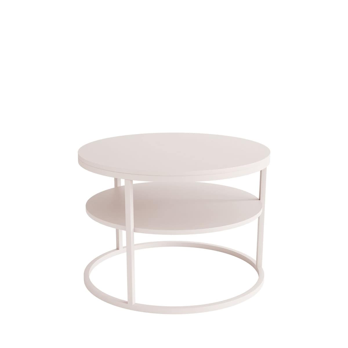 Stolik Kawowy CIRI MAT KASZMIR z półką, blat kaszmir mat