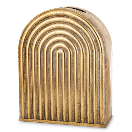 Wazon metalowy stare złoto Saona 44 cm