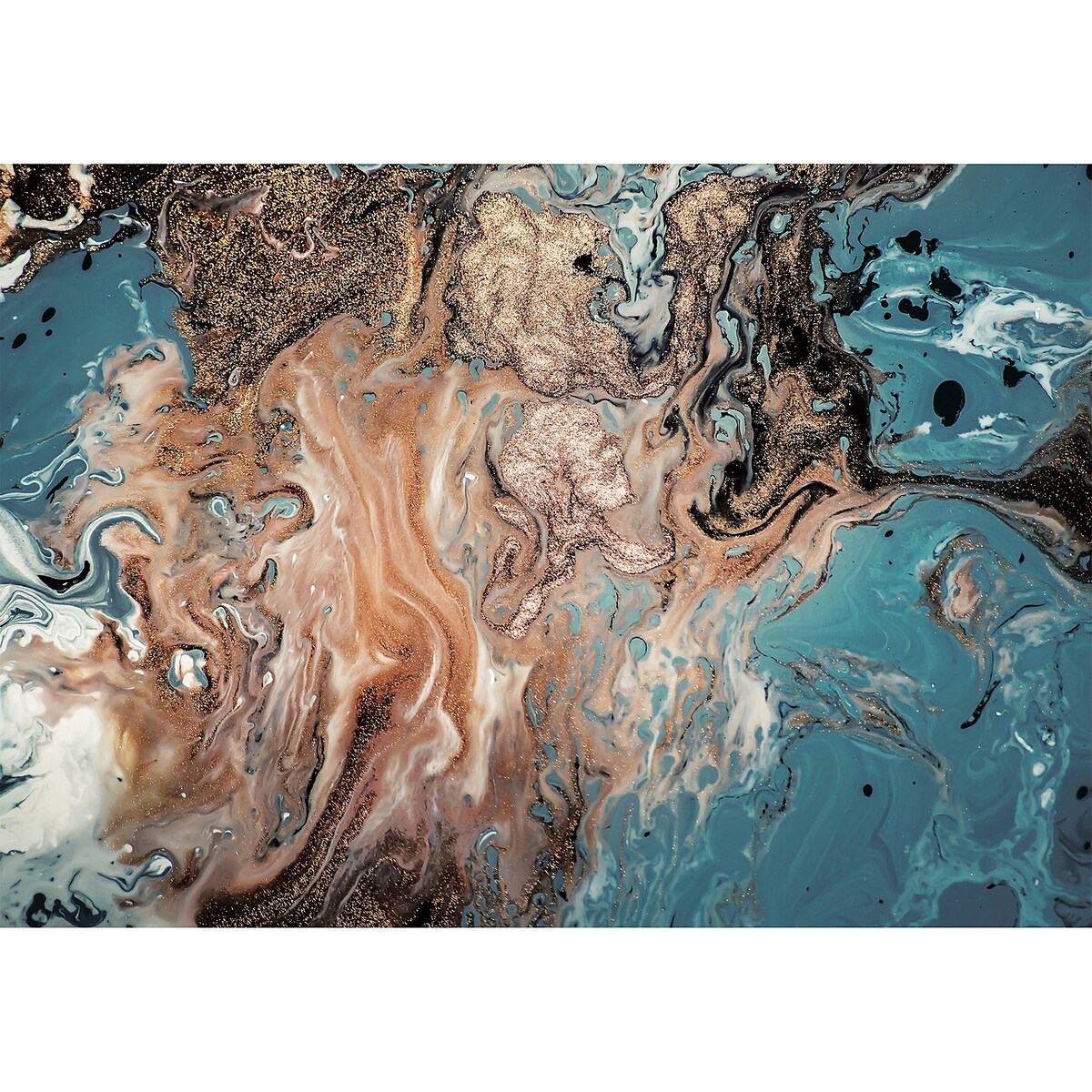 Obraz na płótnie Puring Blue&Gold, 50 x 70 cm