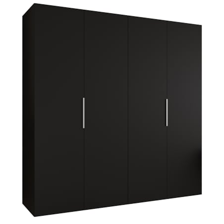Szafa uchylna otwierana MARBELLA 1 200 wys. 202 cm Czarny + u. Kaszmir
