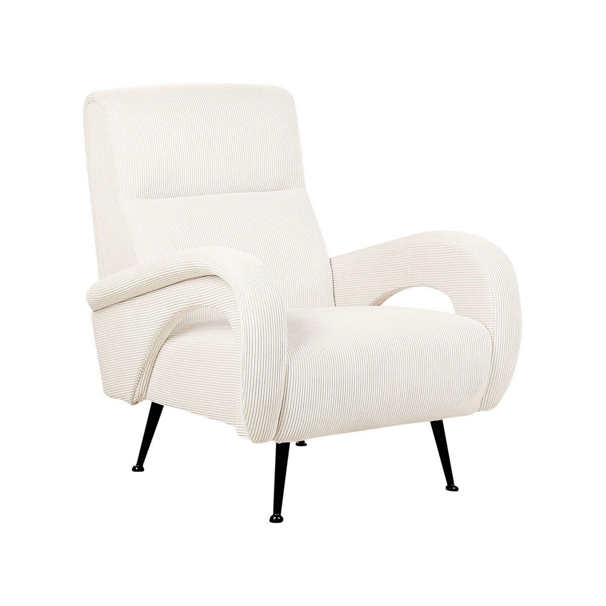 Fotel sztruksowy kremowy SVALOV