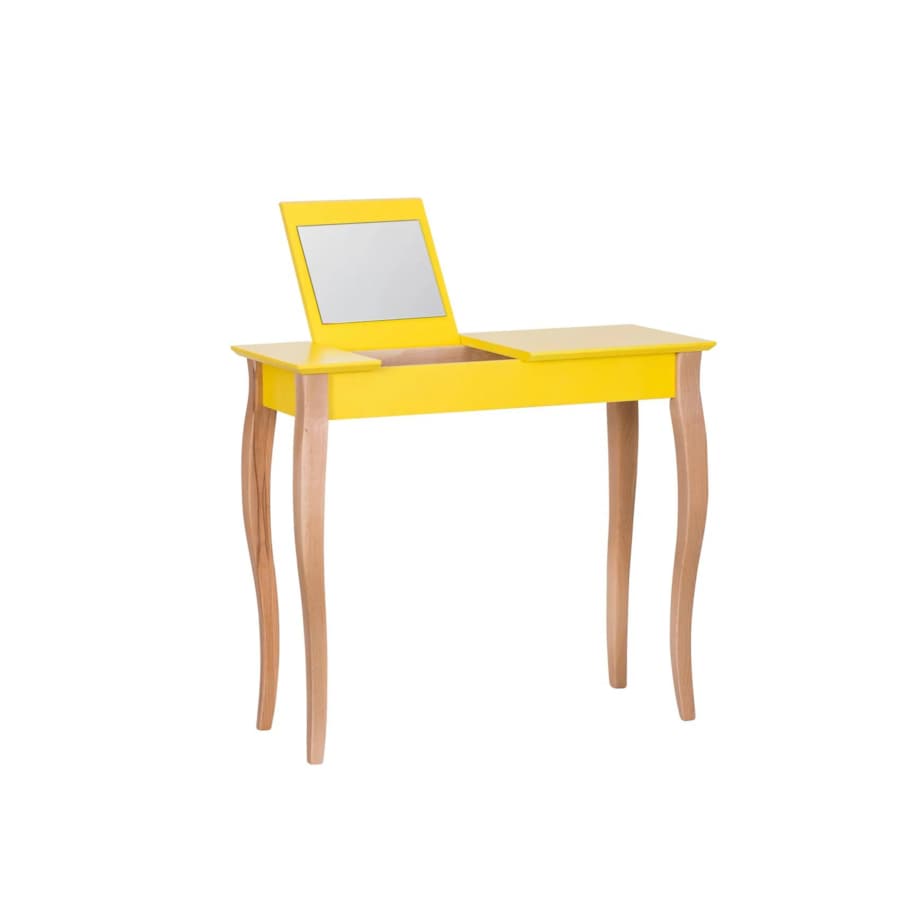 Toaletka z lustrem LILLO 85 cm żółta