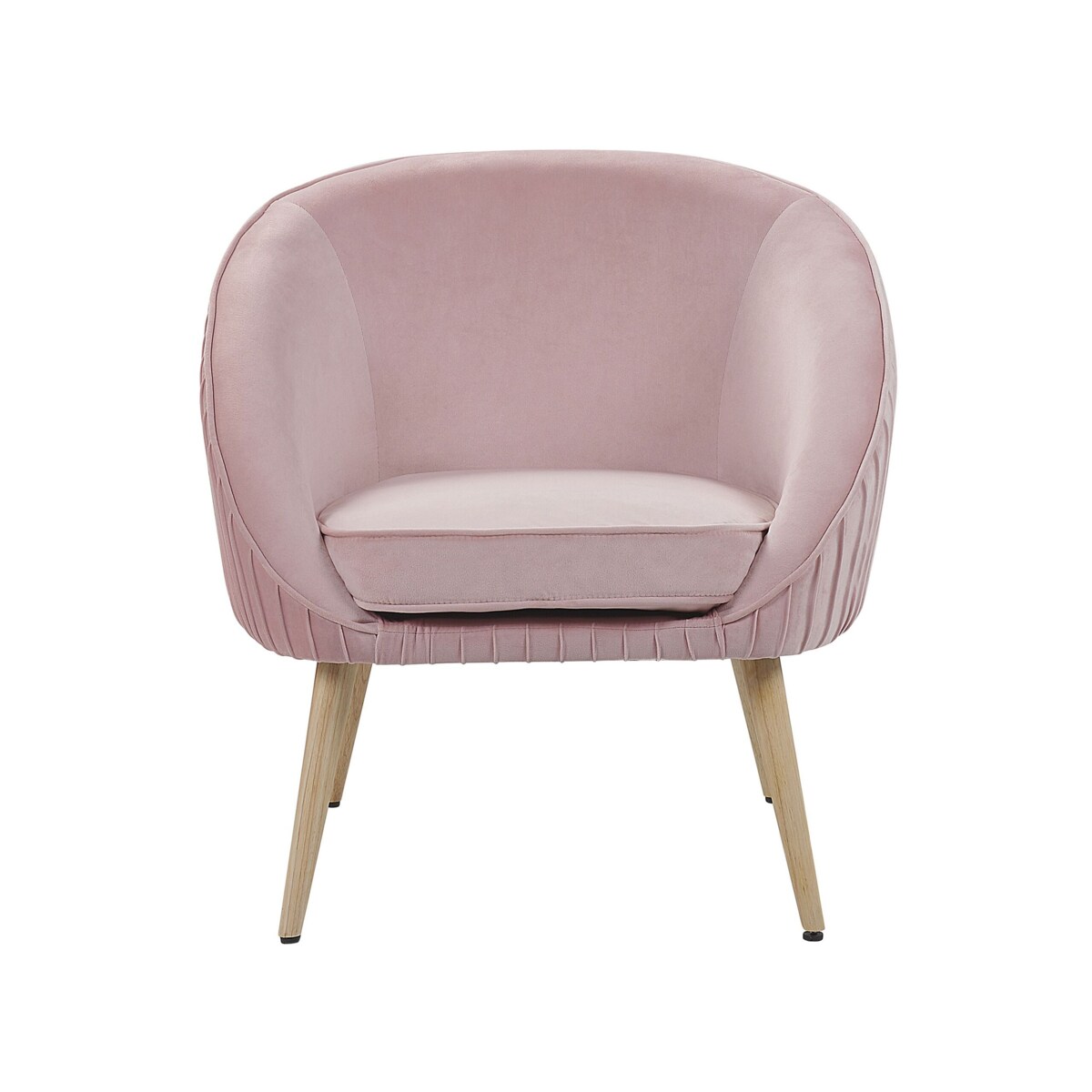 Fotel welurowy różowy TROMSO
