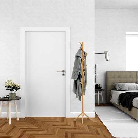 MODESTO wieszak stojący STICK naturalny - drewno bukowe
