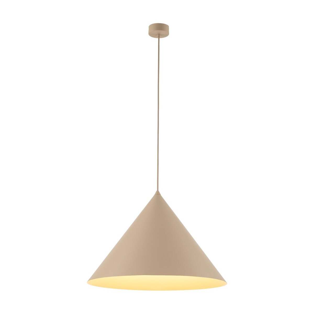 Lampa wisząca TK Lighting CONO SABIA XL 10622 beżowa E27 50 cm regulowana do salonu i jadalni