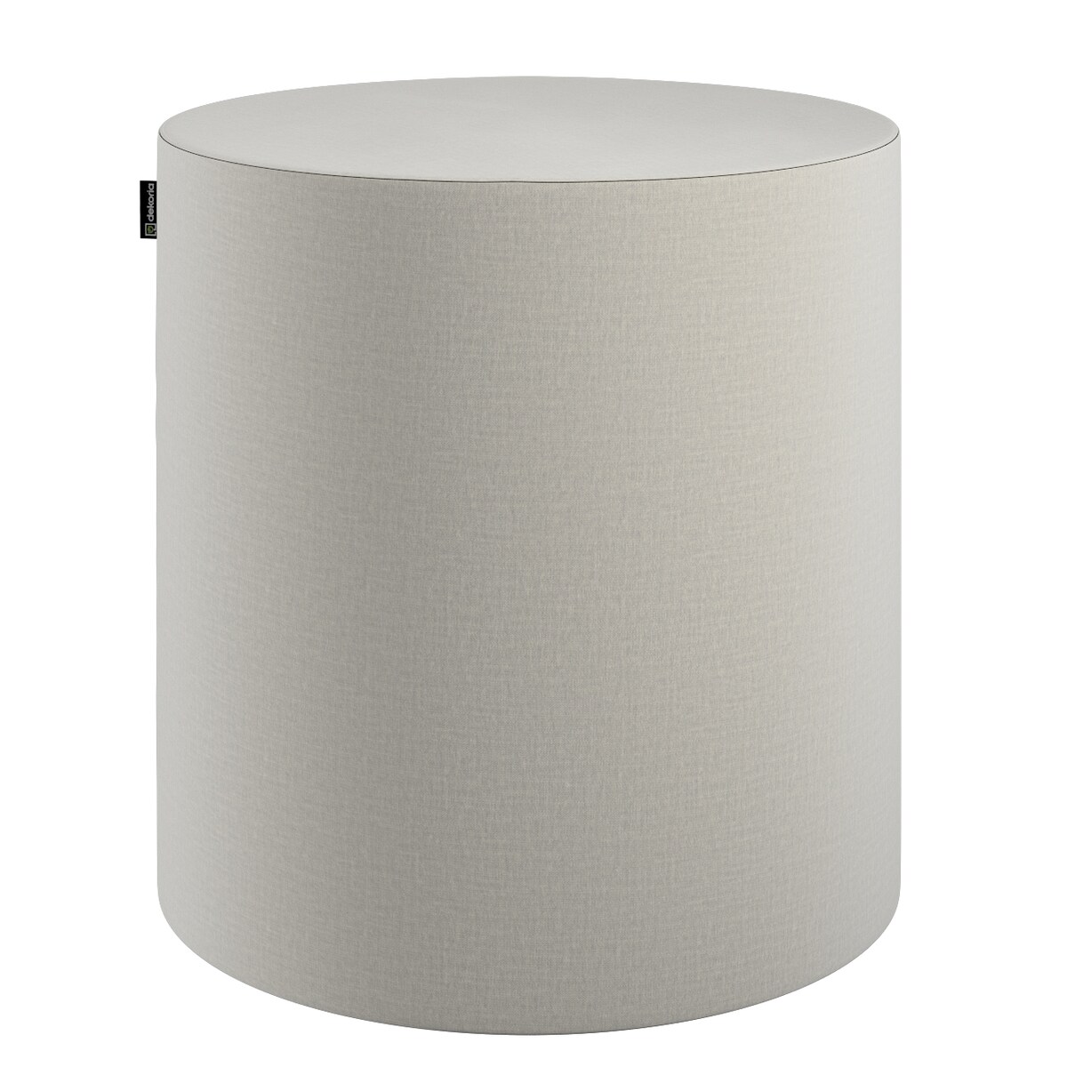 Puf Barrel, jasno szary welwet, ø40, wys. 40 cm, Ingrid