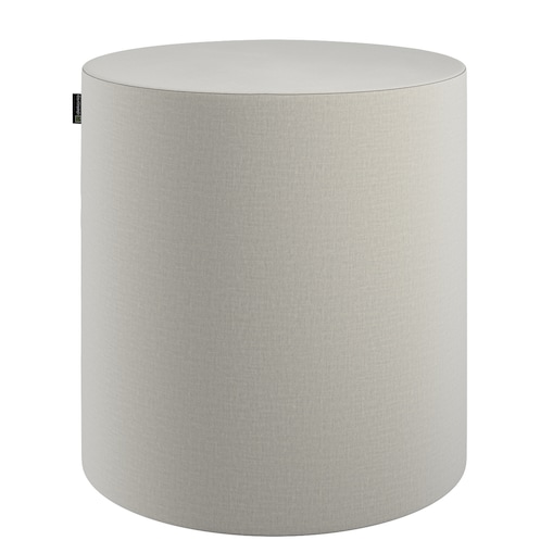 Puf Barrel, jasno szary welwet, ø40, wys. 40 cm, Ingrid