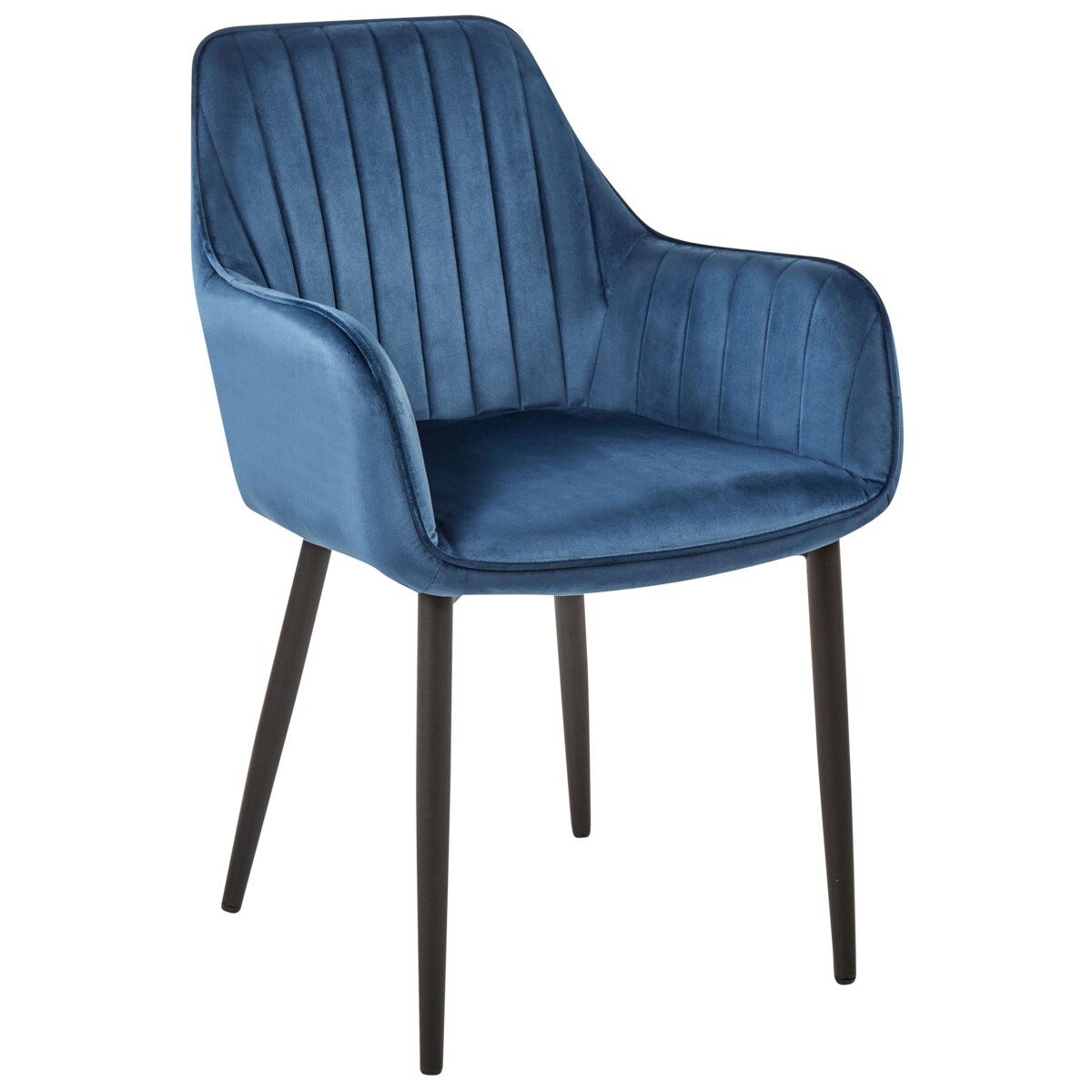 Zestaw 2 krzeseł do jadalni welurowy ciemnoniebieski WELLSTON