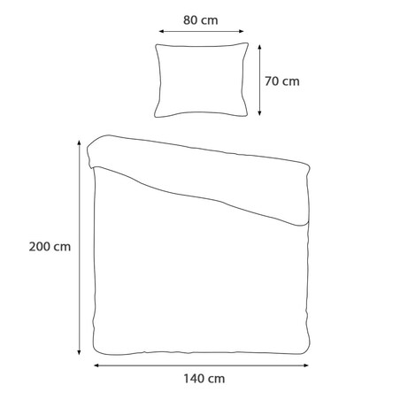 Pościel satyna bawełniana 140x200 kolor szary