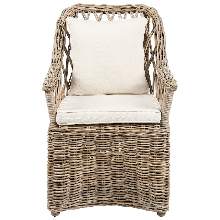 Zestaw 2 foteli ogrodowych MAROS II Rattan Naturalny