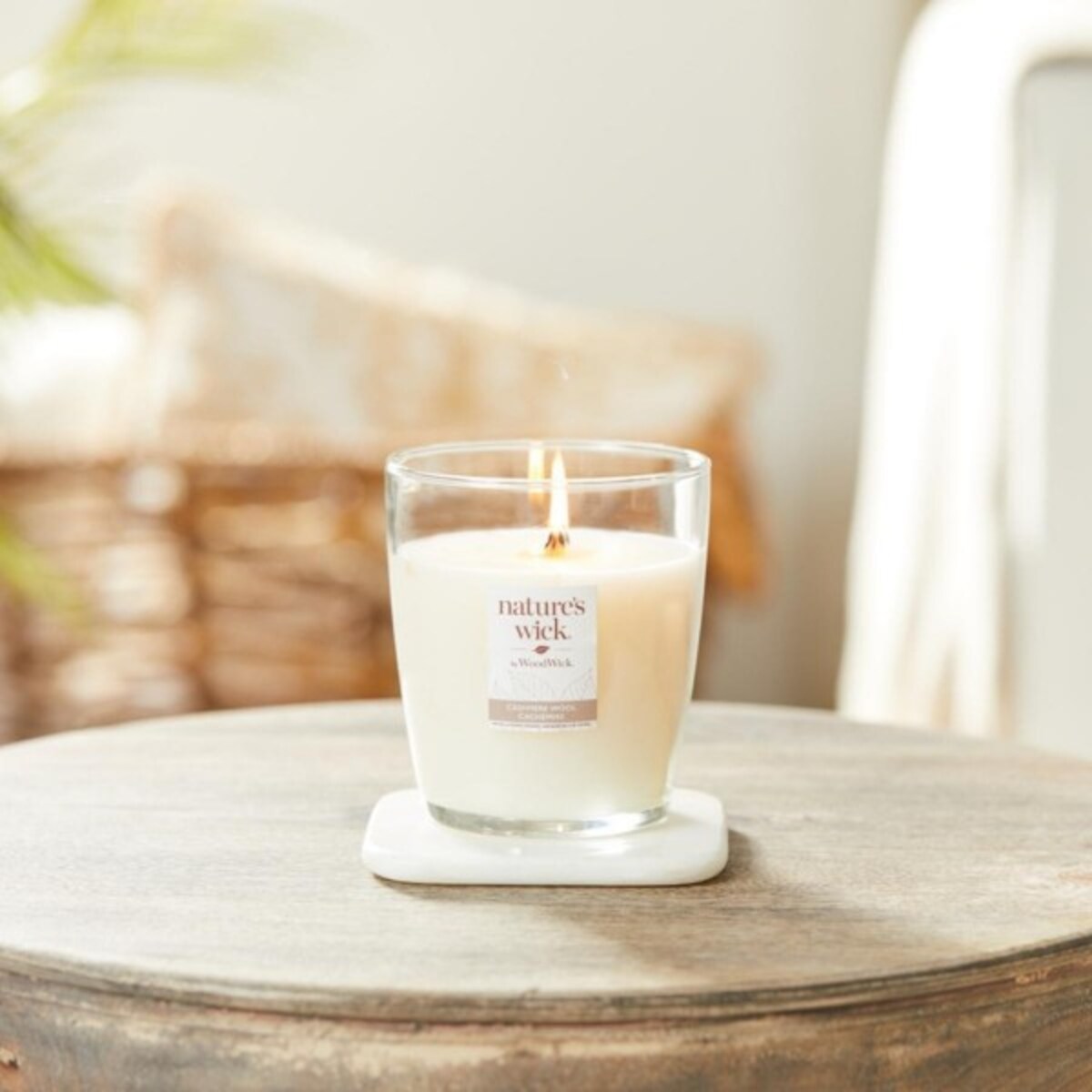 Natures Wick świeca średnia CASHMERE WOOL