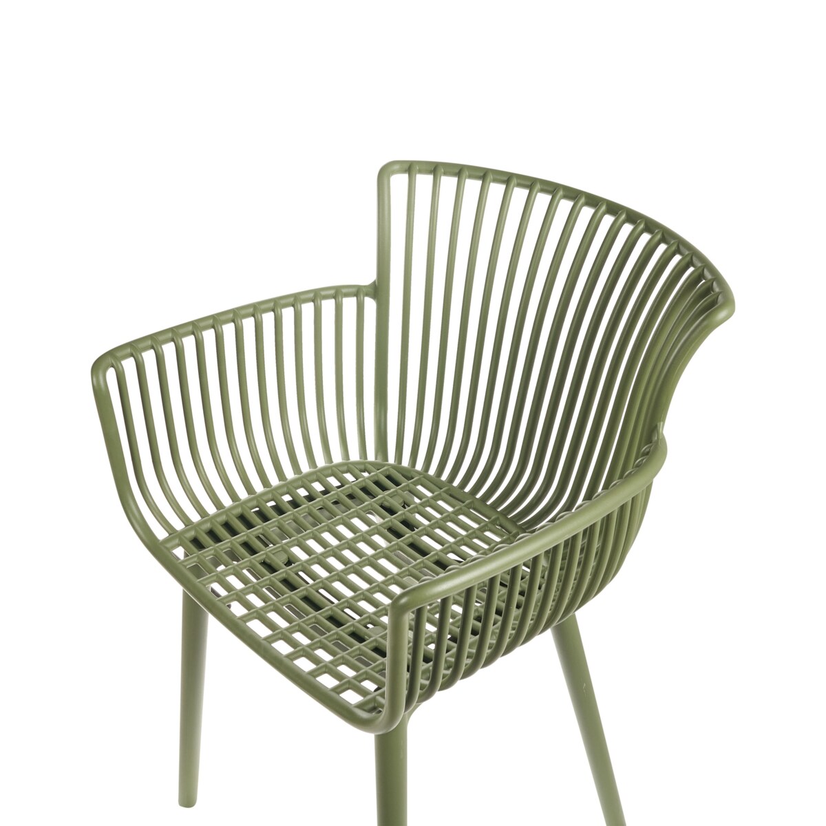 Zestaw 4 krzeseł ogrodowych PESARO Zielony