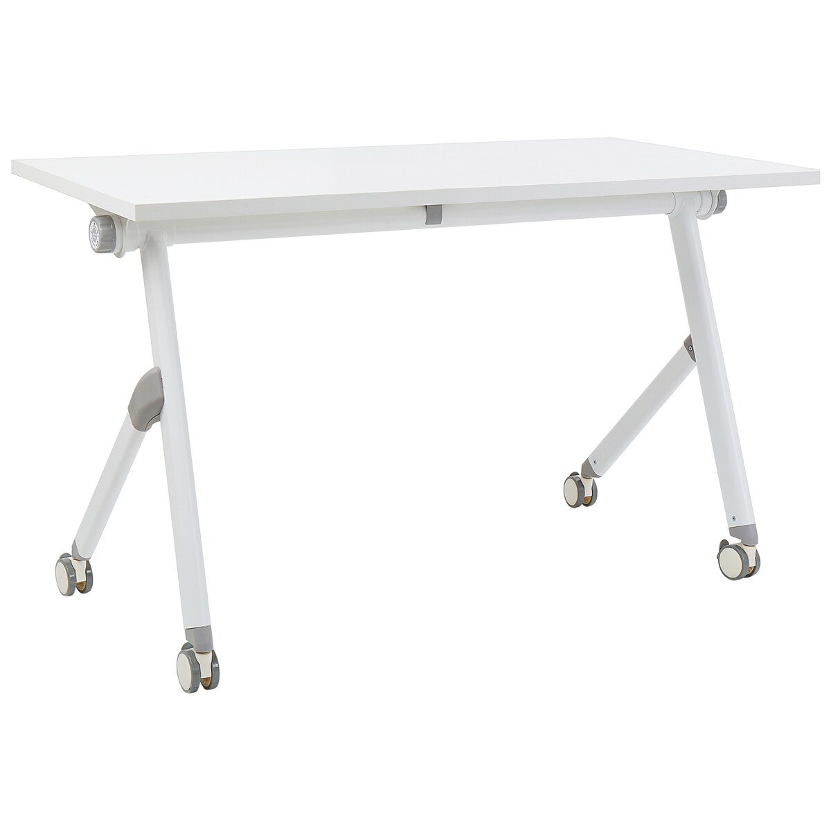 Składane biurko BENDI Biały 120 cm 60 cm z kółkami