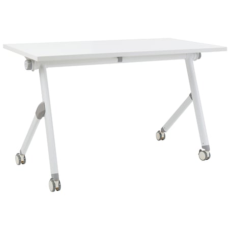 Składane biurko BENDI Biały 120 cm 60 cm z kółkami