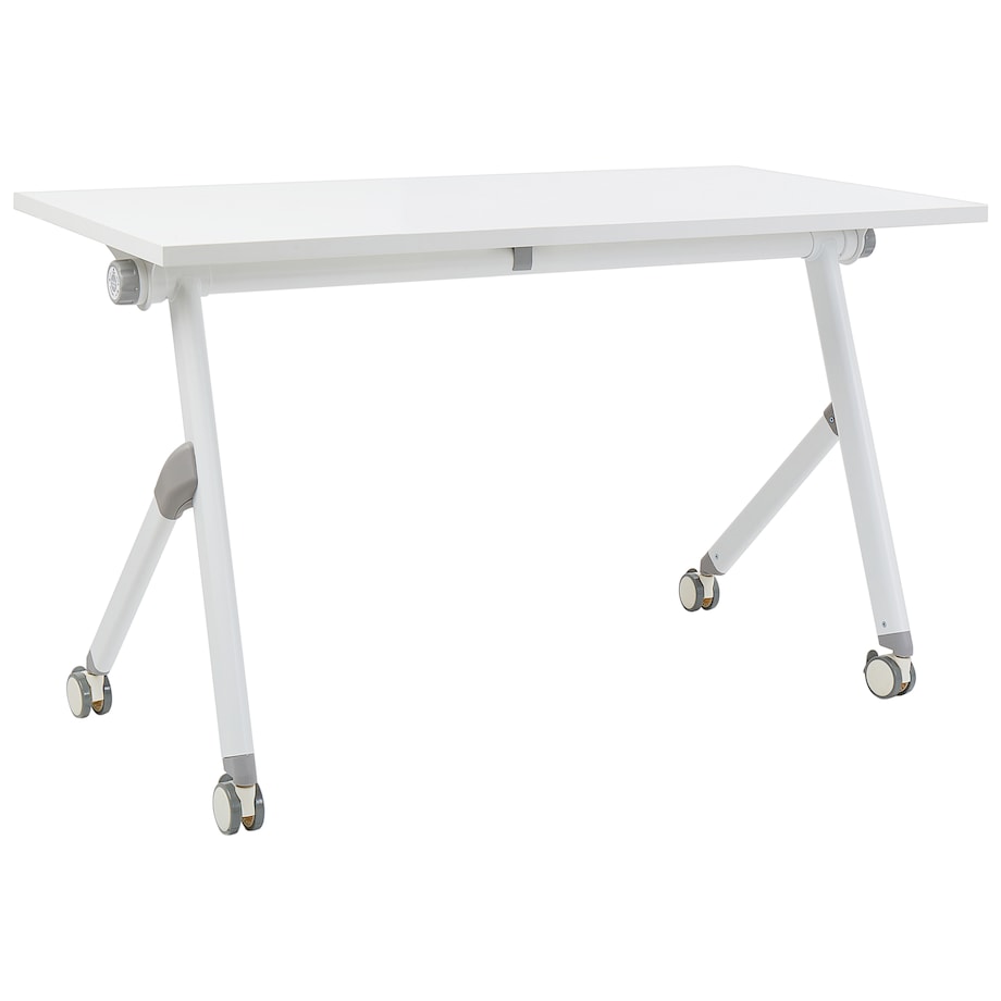 Składane biurko BENDI Biały 120 cm 60 cm z kółkami