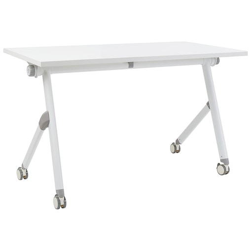 Składane biurko BENDI Biały 120 cm 60 cm z kółkami