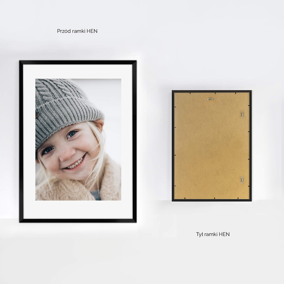 Ramka na zdjęcia 50x70 cm rama MDF czarna ramki do zdjęć plakatów 70x50 cm FRAMAI®