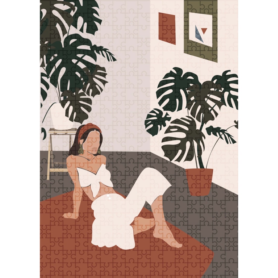 Muno Puzzle "Monstera Girl" Puzzle 500 el. w ozdobnej tubie