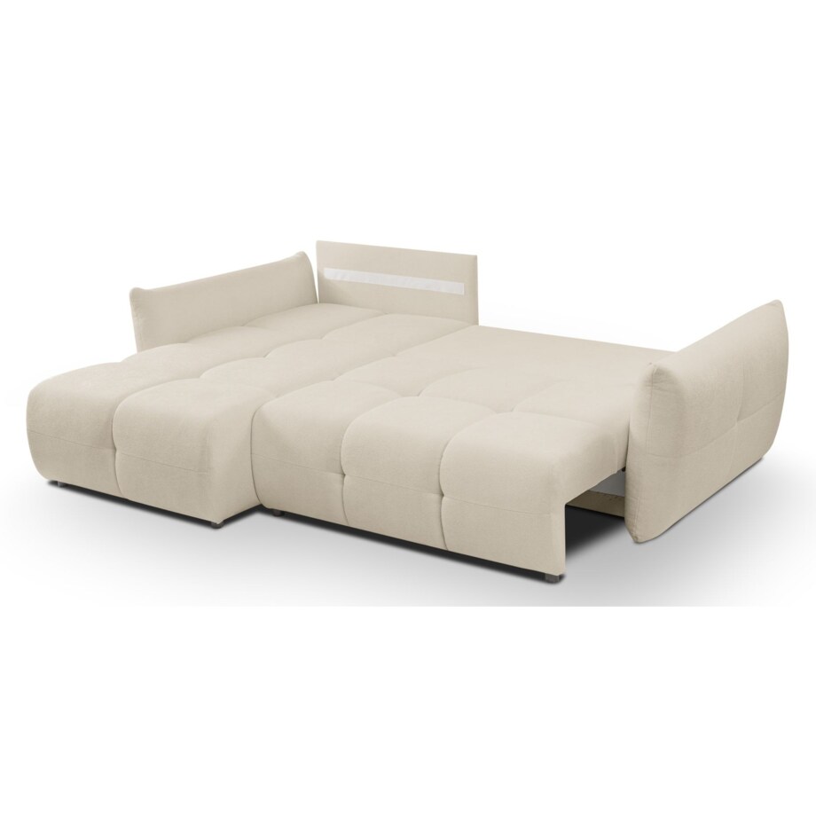 Narożnik z funkcją spania do salonu BOSE, lewostronny, ecru