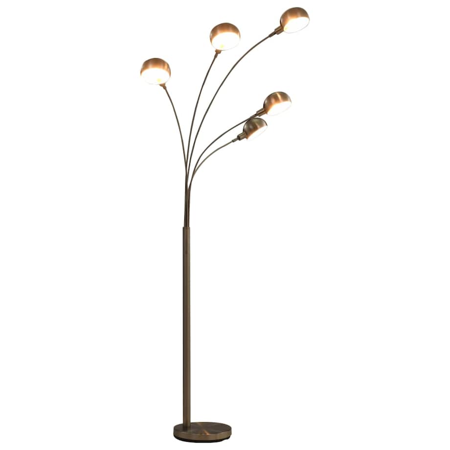 vidaXL Lampa stojąca, 200 cm, 5 x E14, srebrna