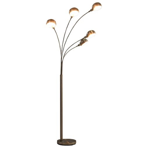 vidaXL Lampa stojąca, 200 cm, 5 x E14, srebrna