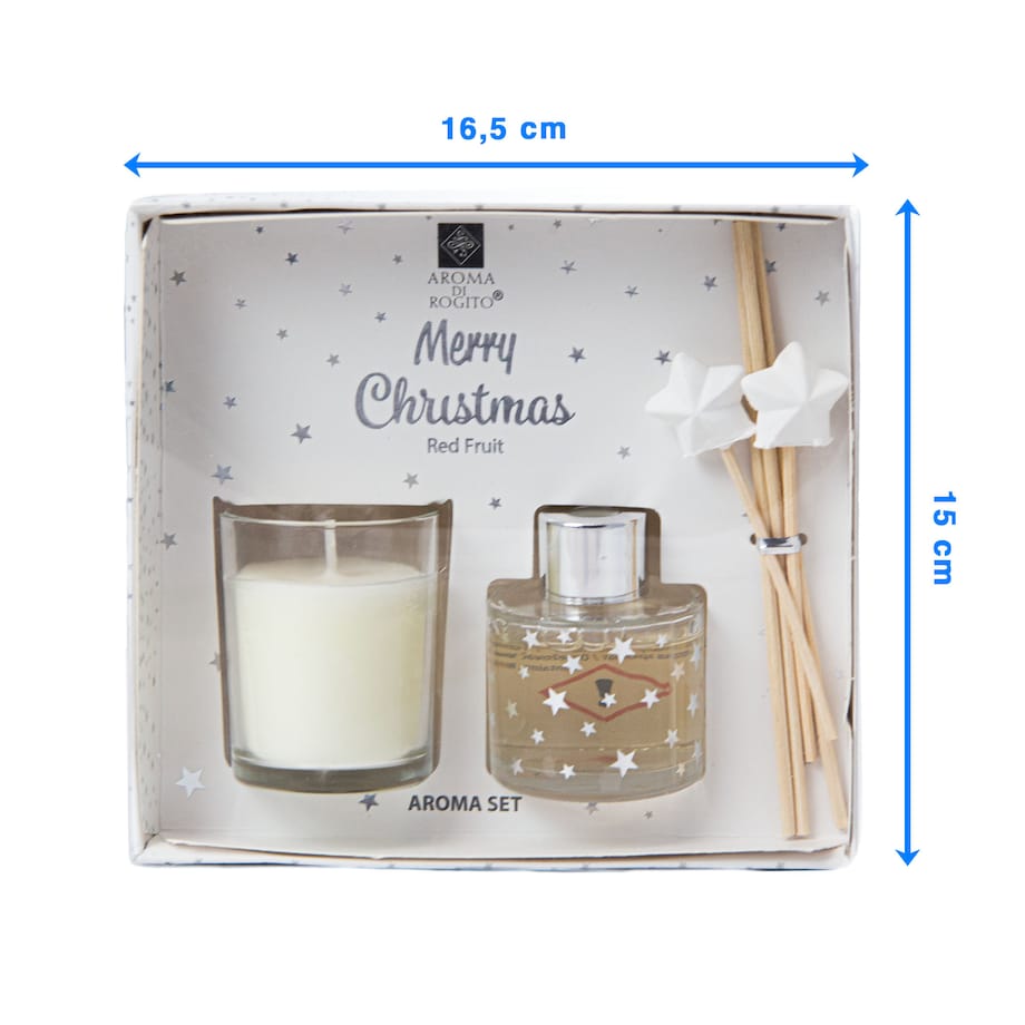 Zapach Do Domu Patyczki Zapachowe Świeczka Zestaw Czerwony Owoc Święta Mikołajki