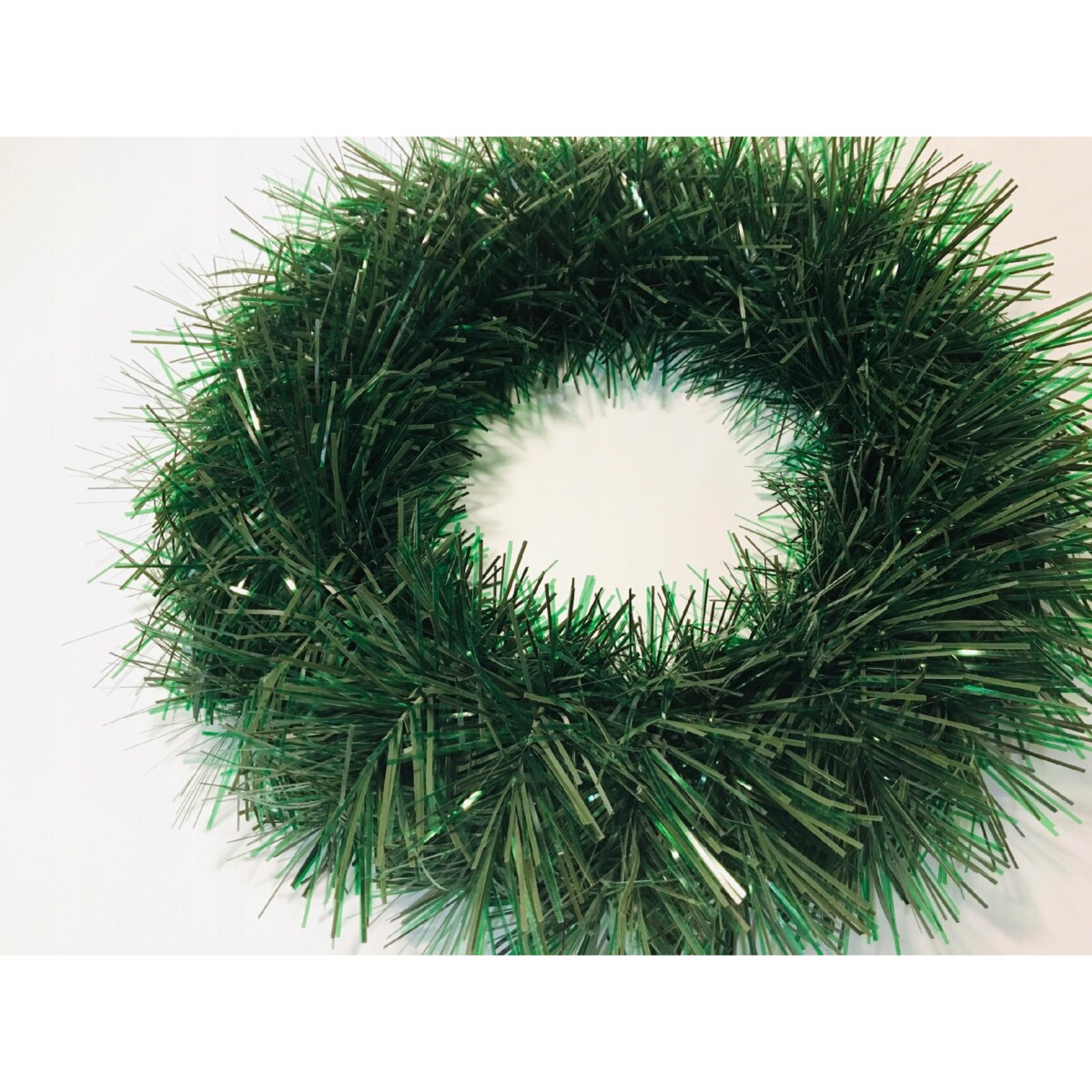 WIANEK sztuczny BŁYSZCZY SIĘ świąteczny na drzwi okno stroik 30cm zielony