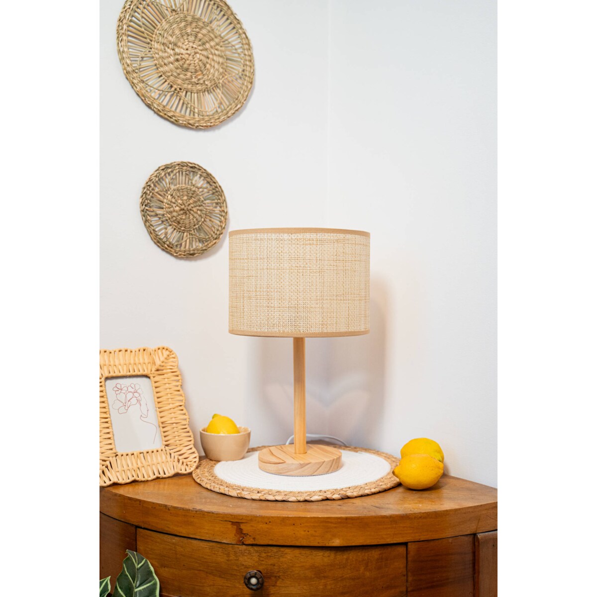 Dekoracja ścienna z trawy morskiej, 3 koła