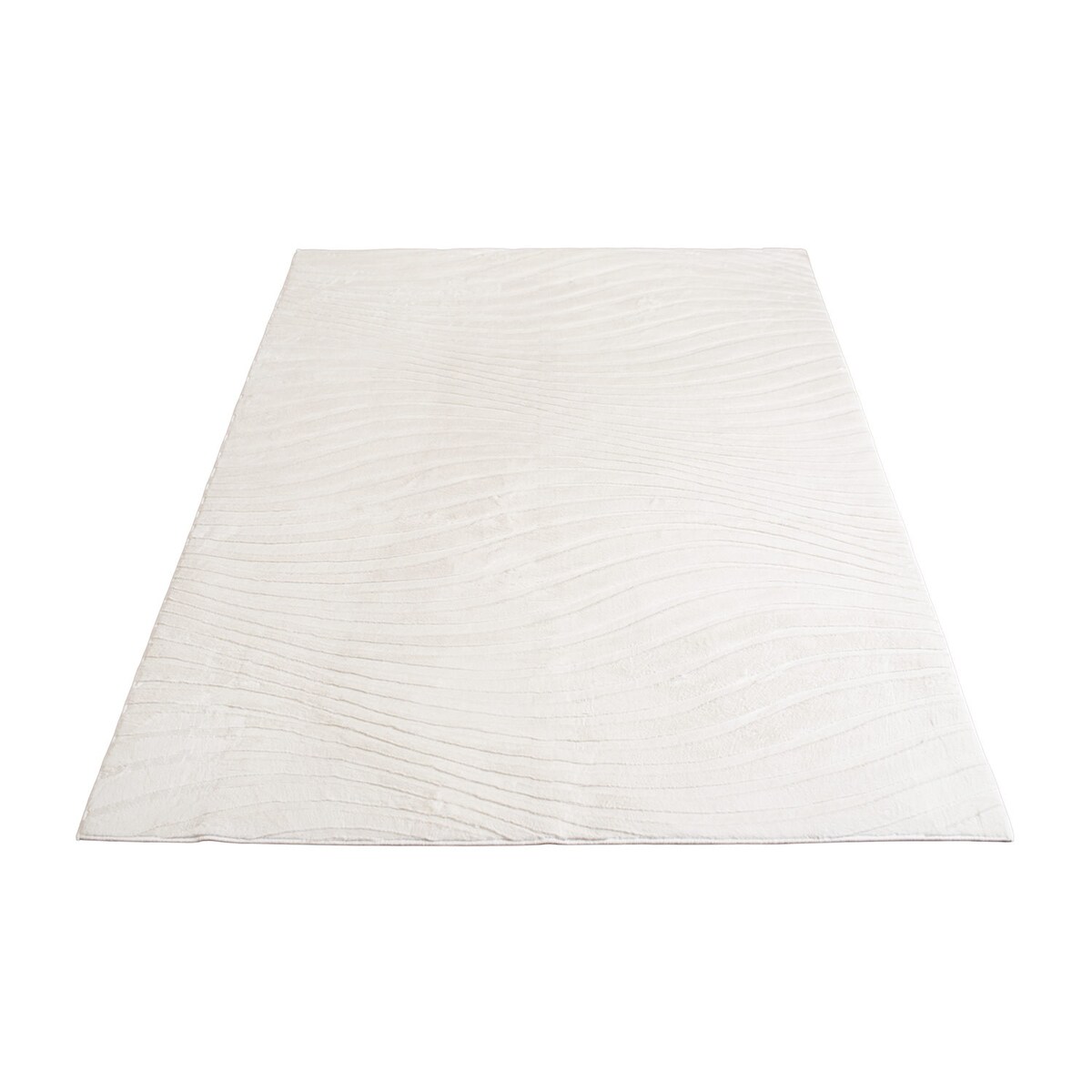 Dywan Jednokolorowy zmywalny antypoślizgowy miękki Calmia Biały 80x280