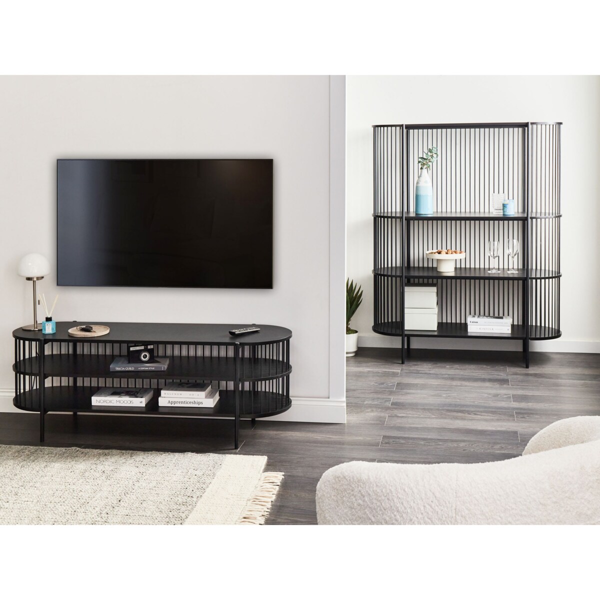 Regał 3 półki BIRSON 151 cm Czarny